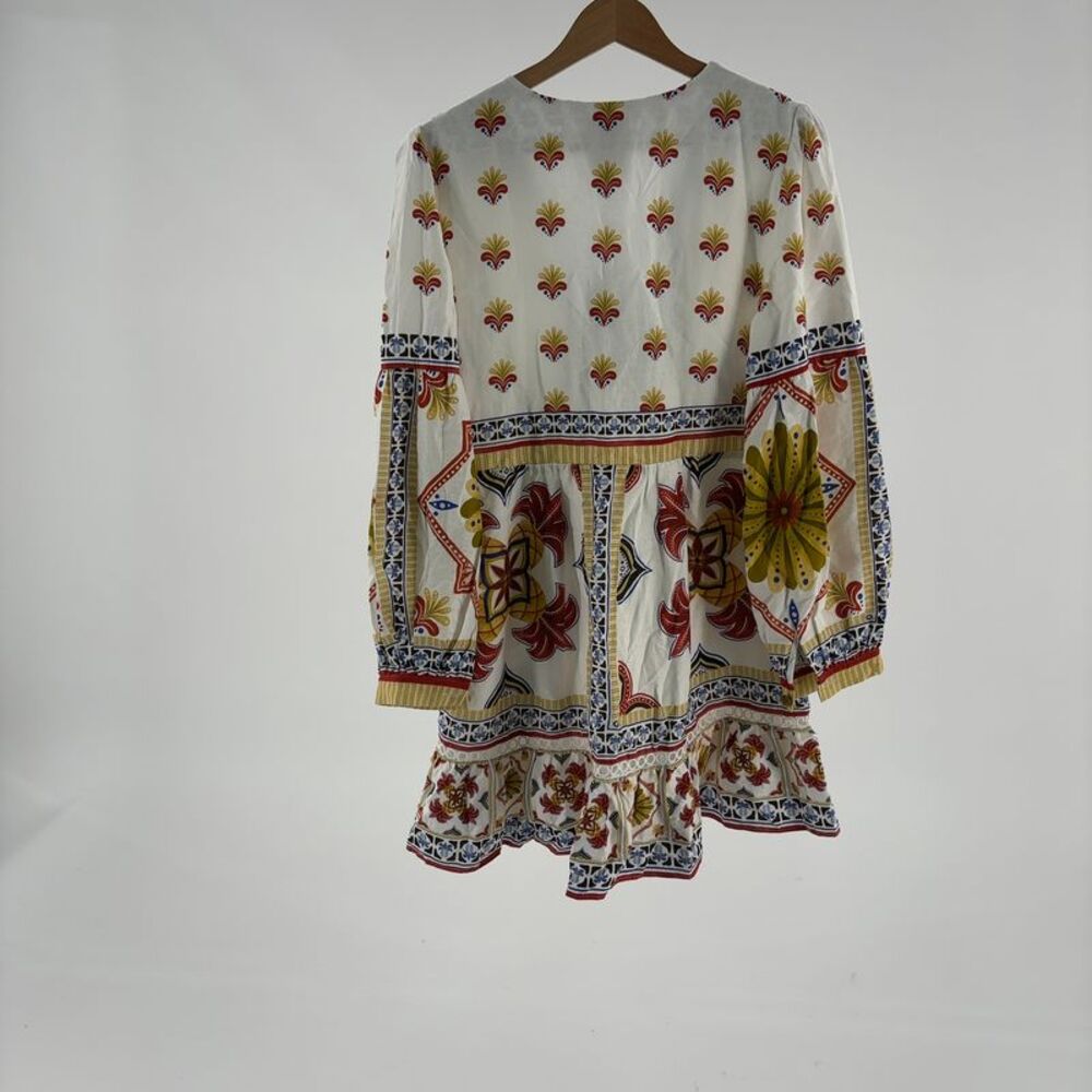 FARM Rio Off-White Linen Mini Dress - Picture 3 of 4
